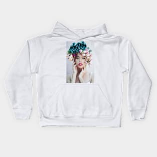 Floral Hat Kids Hoodie